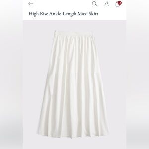 Abercrombie & Fitch Cream A-Line Skirt